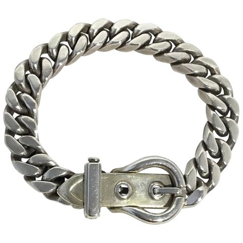 hermes silver buckle bracelet